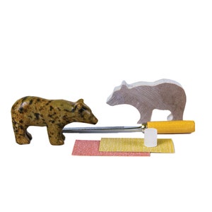 Bear Soapstone Carving and WhittlingDIY Arts and Craft Kit. All Kid-Safe Tools and Materials Included. For kids and adults 8 to 99 Years. image 3