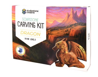 Kit de tallado de piedra de jabón con forma de dragón