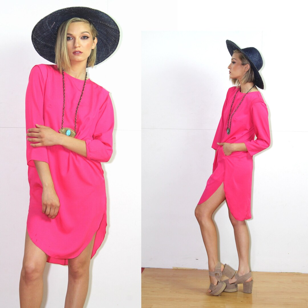 Women's Dress in Fuchsia Pink by Voyage Clothing the Etsy