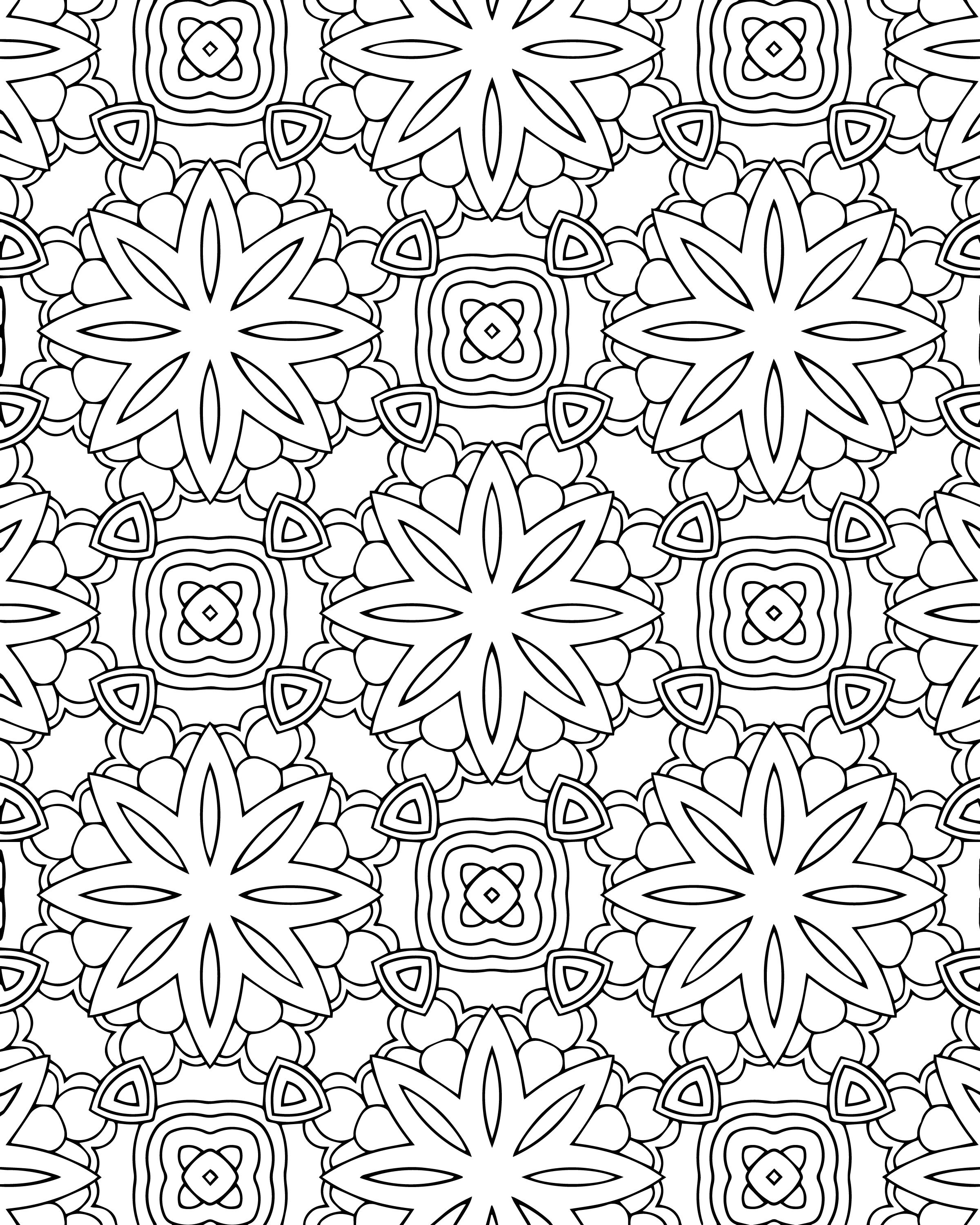 5x Adult Rectangle Coloring Pages - QTY 5 - Ready for Immediate ...