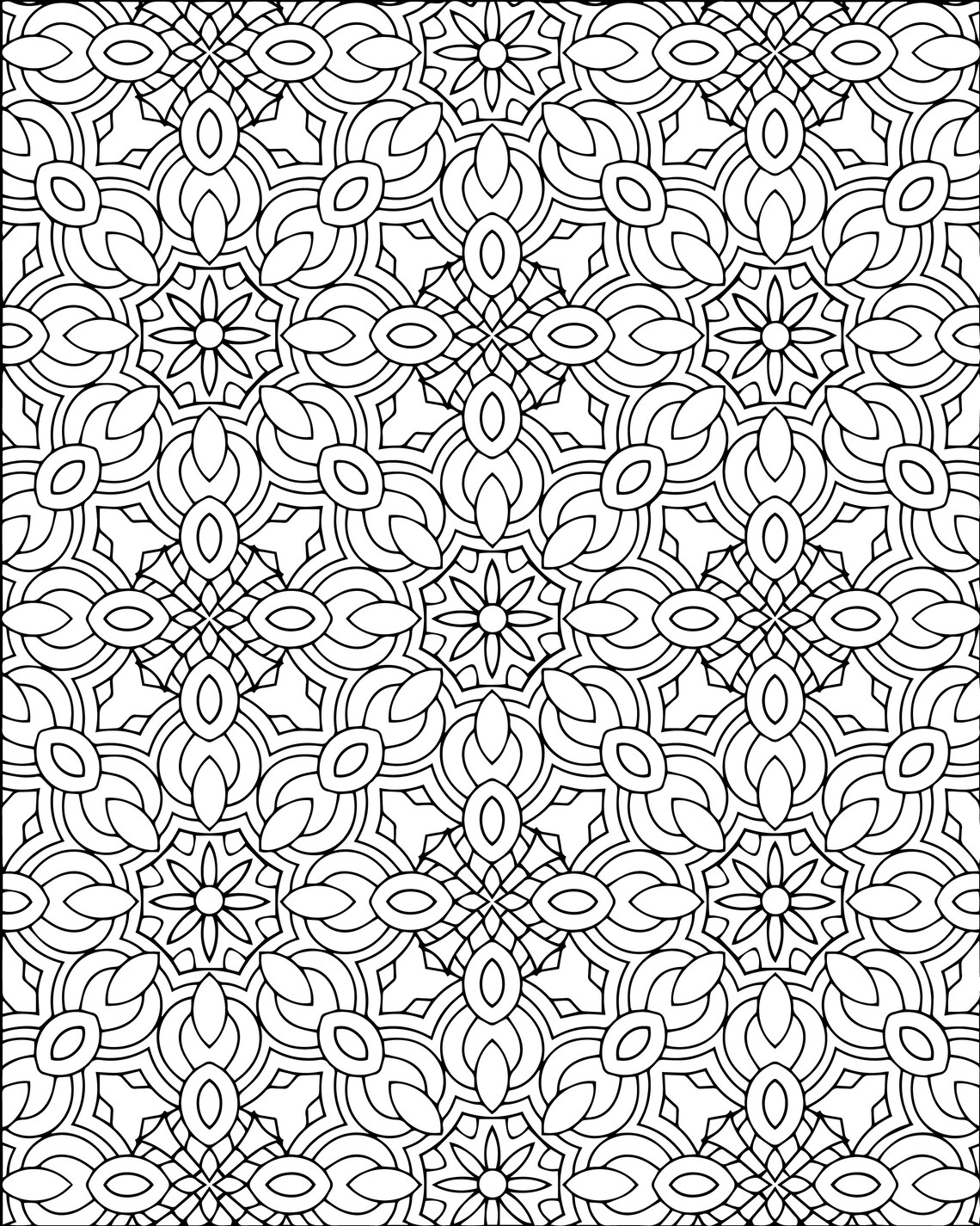 5x Adult Rectangle Coloring Pages - QTY 5 - Ready for Immediate ...