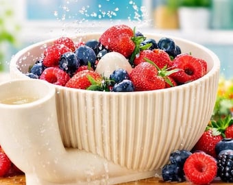 Personal Fruit Cleaner Vortex Berry Bowl - Produce Washer for