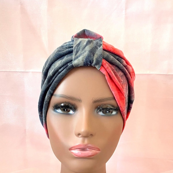 Colorful turban, Front Twist Hat, Front Turban Hat, Tie Dye Classic Turban, Classy Turban, Cotton Turban Hat, Stylish Turban