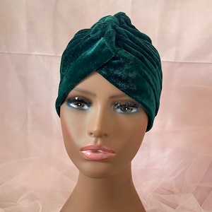 Turban Hat, Green Turban, Turban headwrap, Alopecia Hat, Hairloss Turban, Hairloss Hat, Chemo headwrap, Turban Cap, Chemo accessory