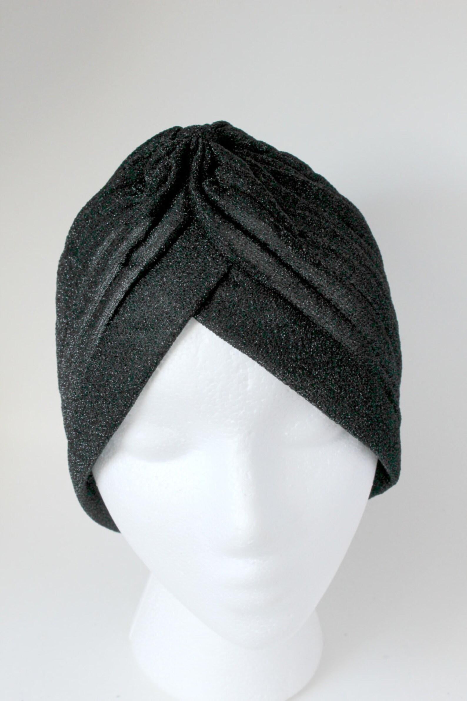 Women's Black Turbanblack Sparkly Turban Women's Etsy Canada