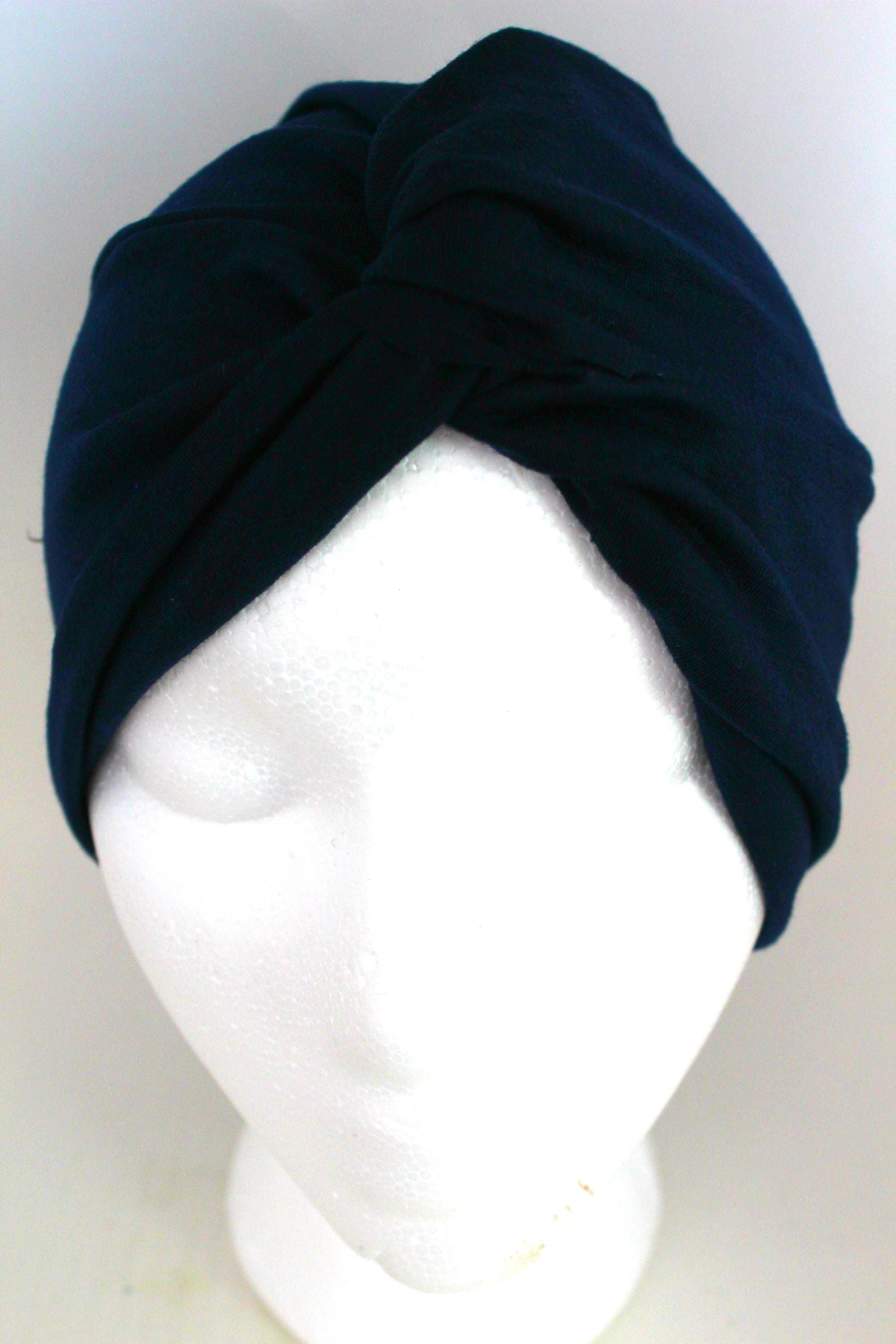 Turban Navy Blue Cotton Blue Turban Blue Turban Headband - Etsy