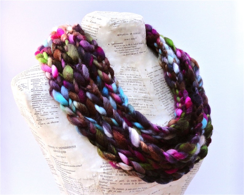 Tweed Pocket Scarf- Blueberry