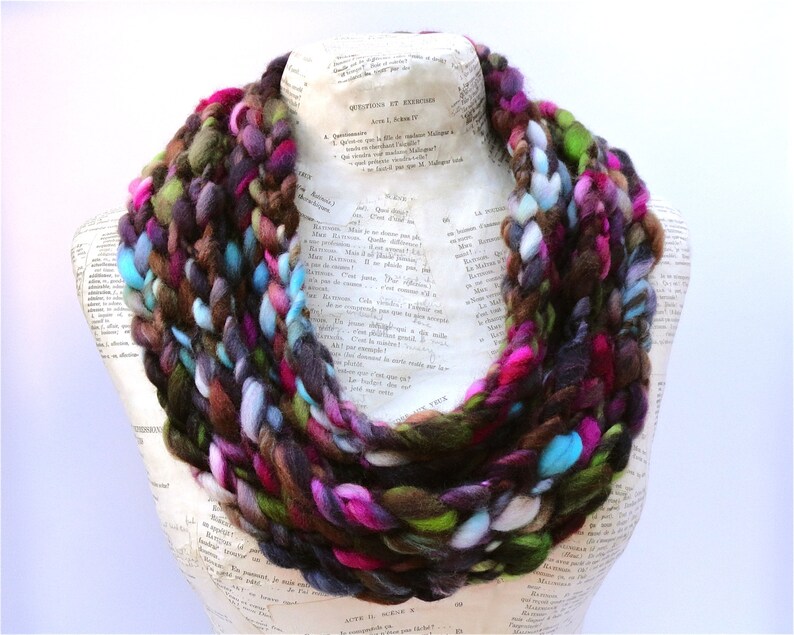 Tweed Pocket Scarf- Blueberry main image 0