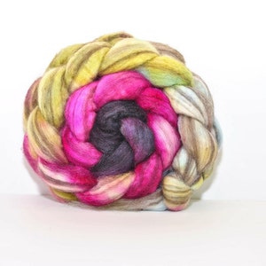 Tea Time Crocheted Cowl Scarf Bright Colors Yellow Pink Soft Heathered Art Yarn READY TO SHIP