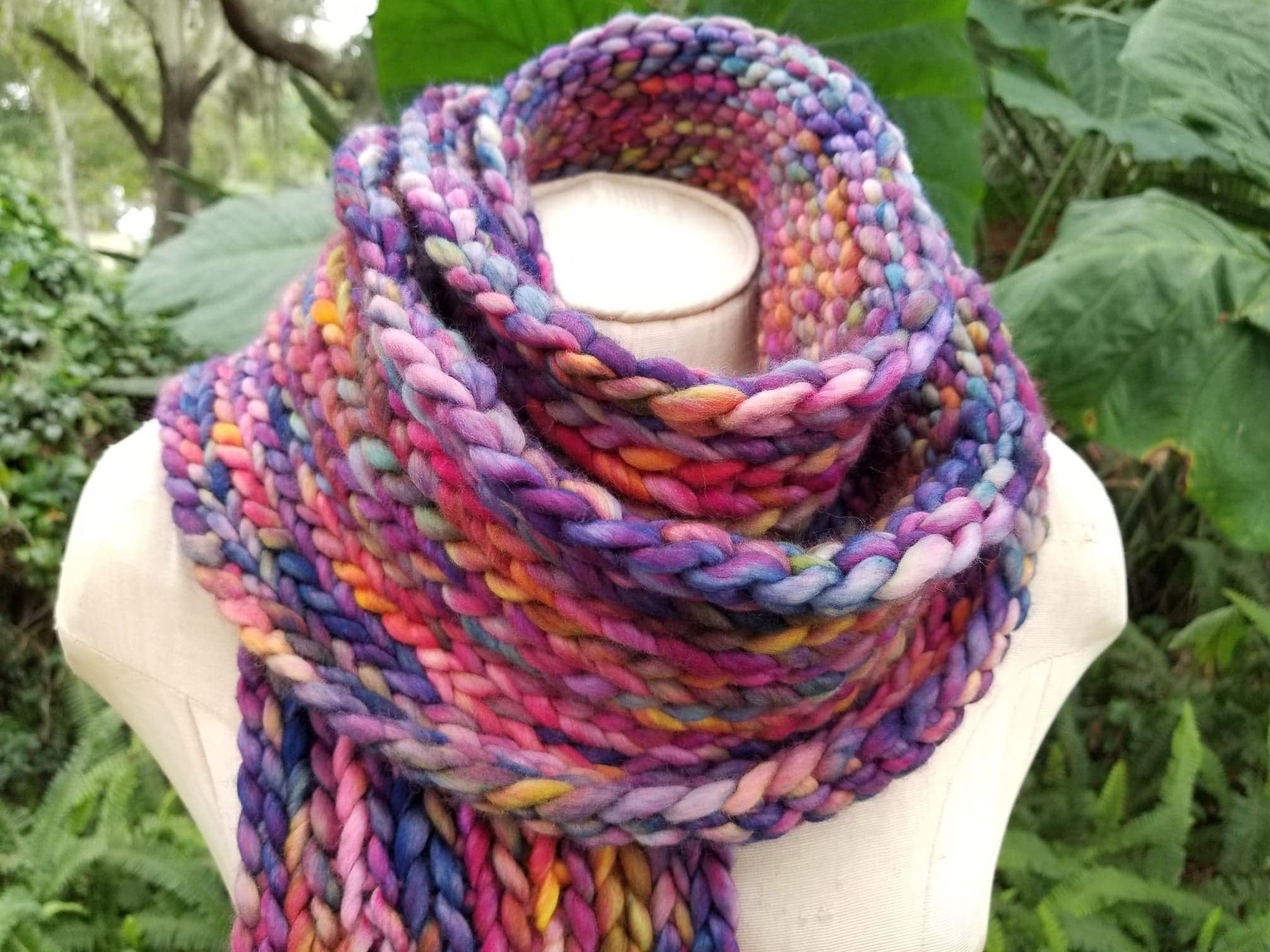 NEW Some Rainbow Scarf Double Chunky Big Thick Oversized Long Wrap