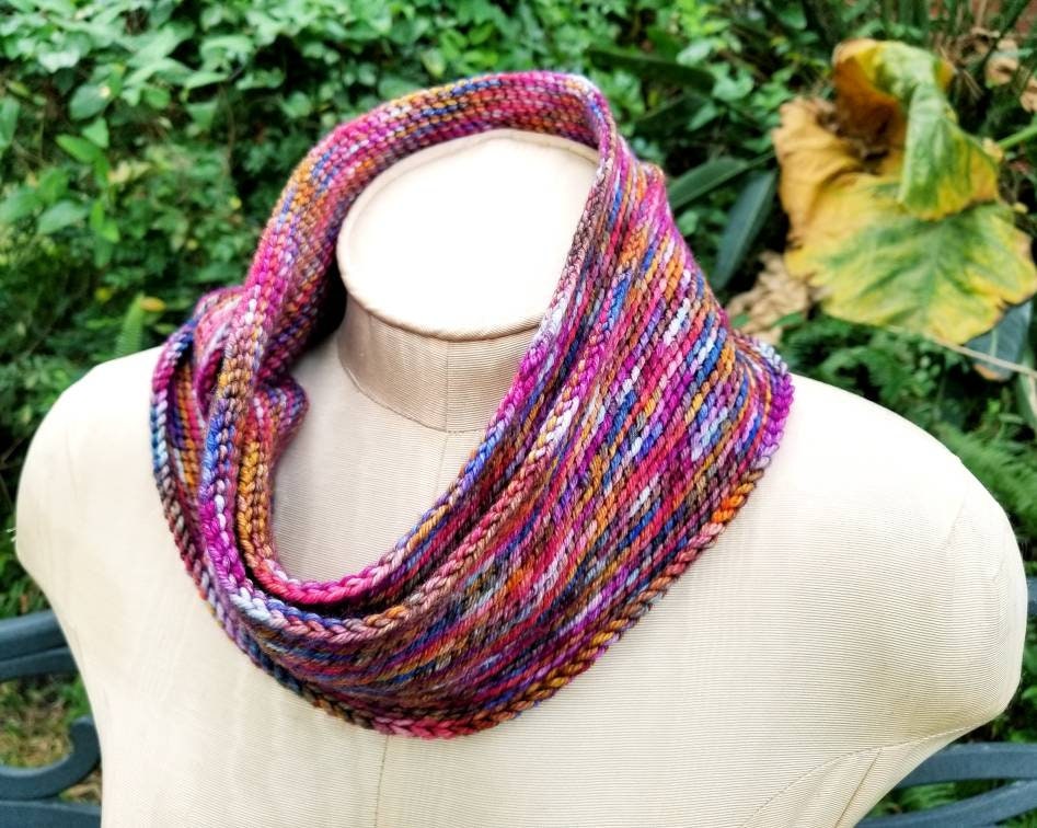 Haight-Ashbury Infinity Scarf Double Loop Hand Crocheted | Etsy