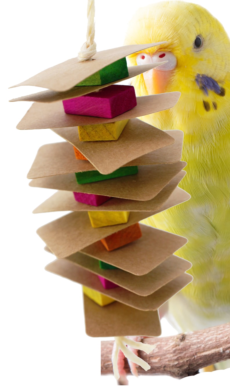 1274 Small Card Tower Bird Toy