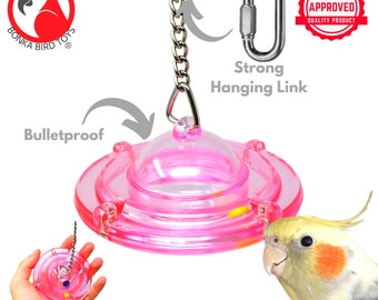 Bonka Bird Toys 0012 Small Saturn Bulletproof Rattle Puzzle Cage Toy