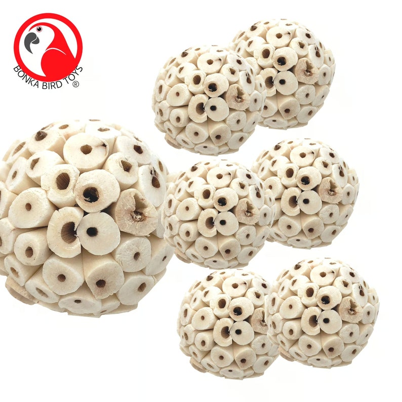 Bonka Bird Toys Mini Sola Balls Foot Talon Craft Part Bird Etsy