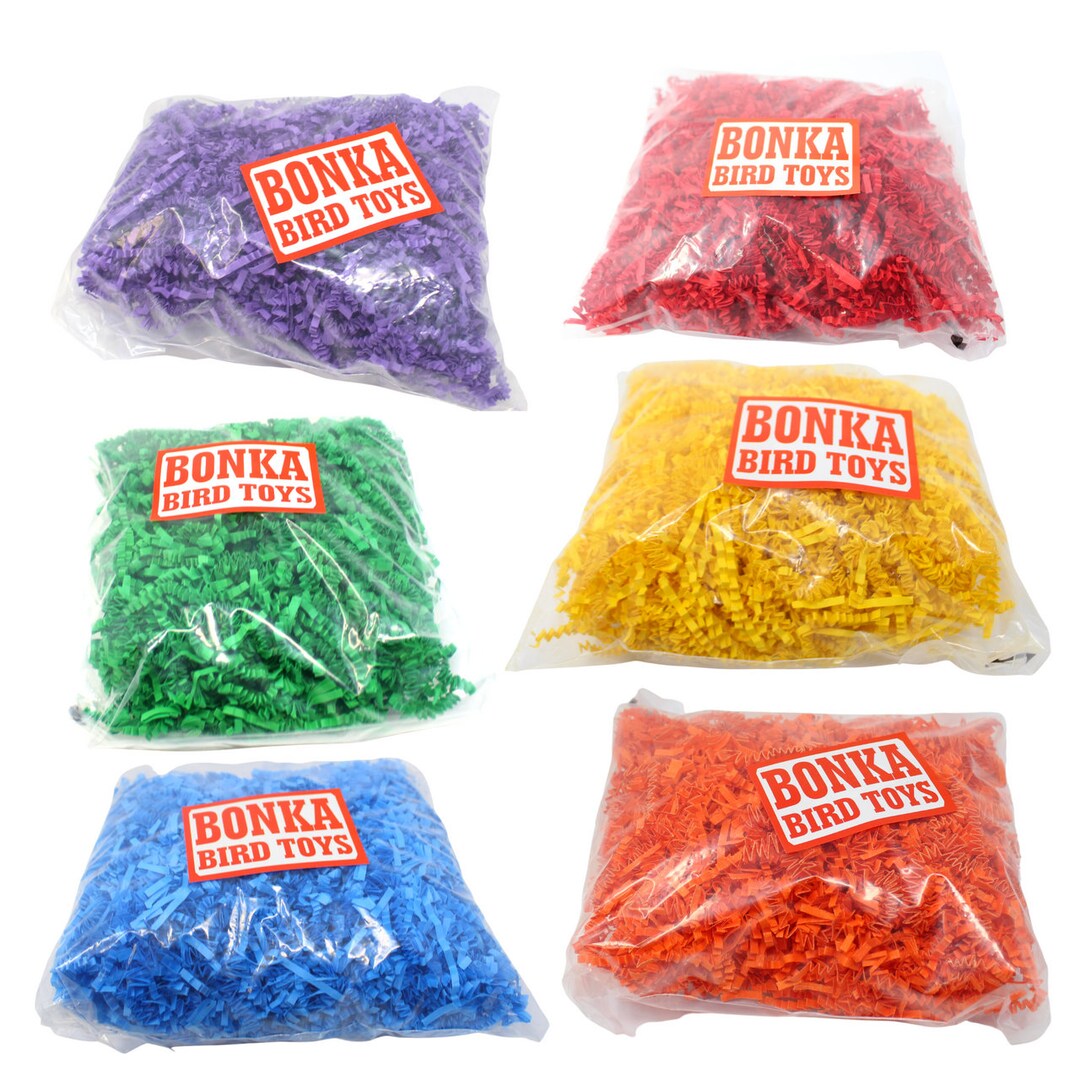 thumbnail image 2 of Bonka Bird Toys Colored Crinkle Shred Paper - Small/Medium - Foraging & Nesting Material For Parakeets & Pet Birds 2 of 4