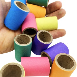Bonka Bird Toys 2108 – 12 Stück Bunte Schlauchbagels Als Fußspielzeug Für Vögel, 2,5 Cm Durchmesser