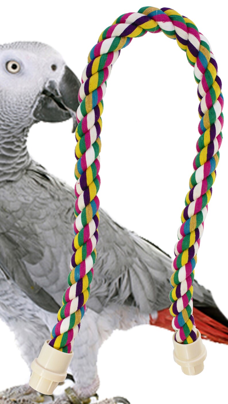1675 36inch Parrot Rope Perch Bird Toys Etsy