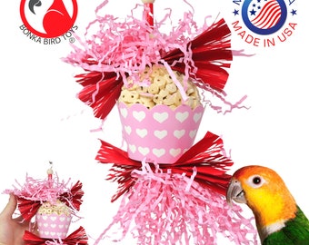 Bonka Bird Toys 1000 Sola Love Parrot Valentine Chew Forage Cage Toy