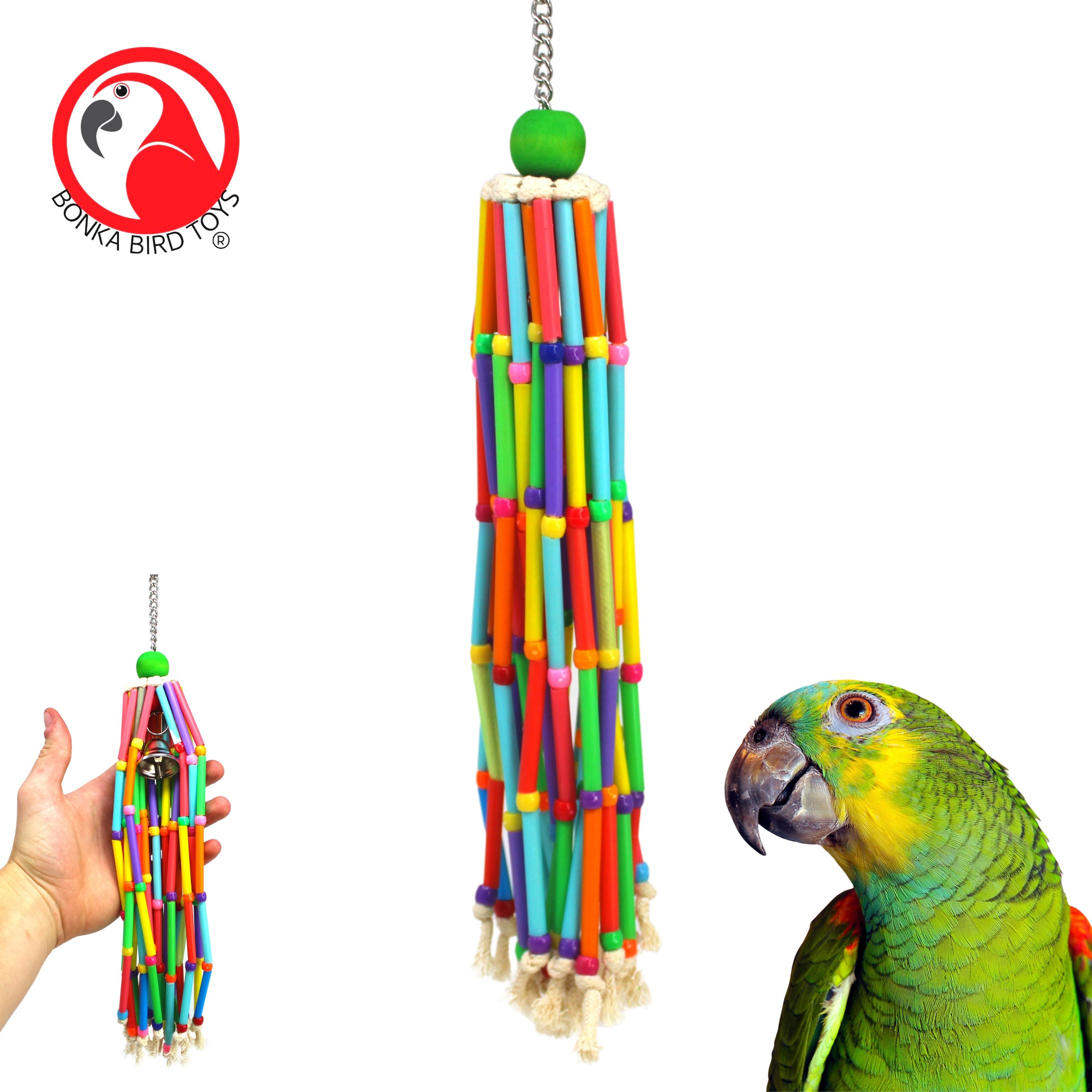 1925 CAKE BONKA BIRD TOY foraging parrot cage toys cages cockatiel african grey 