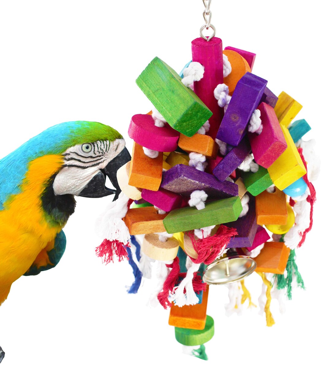 Image showcasing Bonka Bird Toys 1394 Huge Jumble Chew Forage Parrot Cage Toy - Etsy