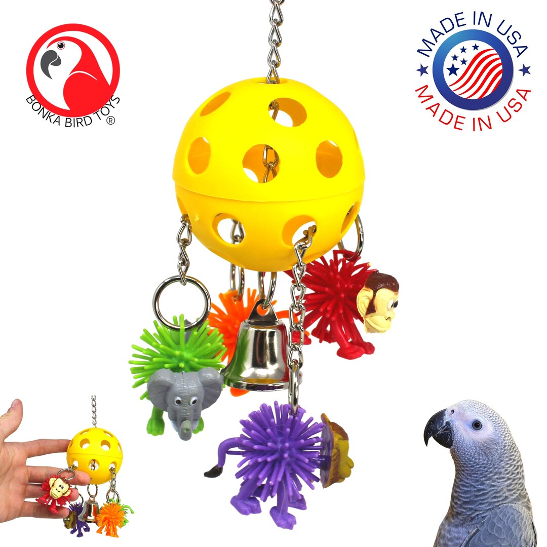 Bonka Bird Toys 1936 Ballspike Bird Toy Parrot Cage Toys Cages Etsy