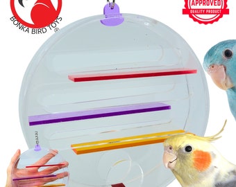 Bonka Bird Toys 2590 3-Level Maze Acrylic Puzzle Treat Feeder Parrot Cage Toy