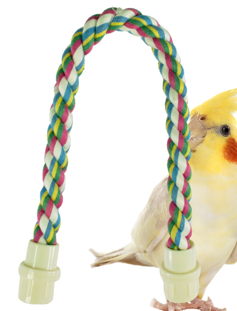 1673 14inch Parrot Rope Perch Bird Toys Etsy