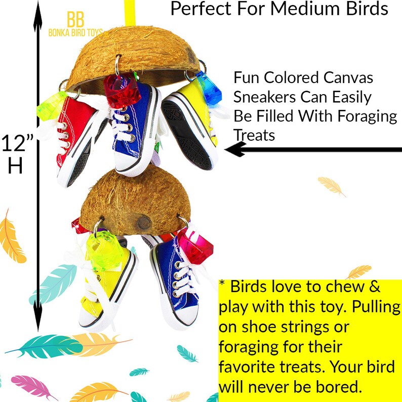 1782 Duo Coco Sneaker Bird Toy