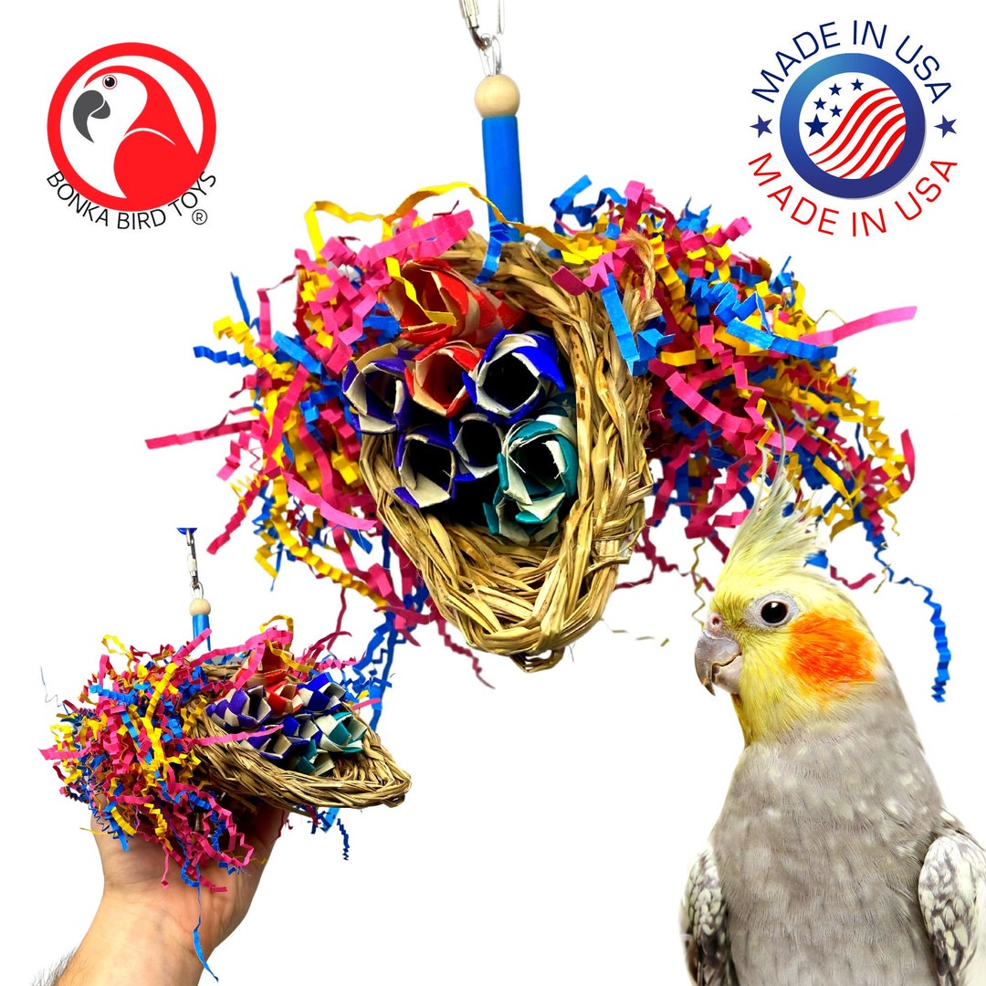Bonka Bird Toys Mini Taco 1359 – Futterspielzeug Für Vögel, Zerkleinerbar Mit Glocke, Ideal Für Papageien & Nymphensittiche