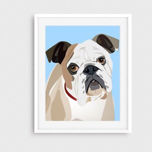 INSTANT DOWNLOAD - nursery art print, dog illustration, English bulldog, art nursery print, wall art, kids room decor - printable