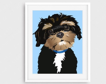 INSTANT DOWNLOAD - nursery art print, dog illustration, cavapoo, art nursery print, wall art, kids room decor - printable