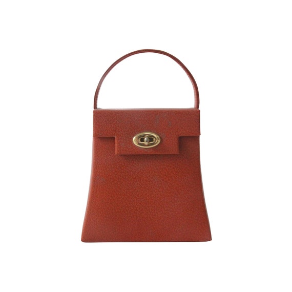 60s very cute jewelry display handbag in orange br