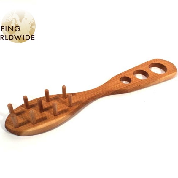 Wooden Spoon / Rake for Pasta Spaghetti serving Large/Double from Cherry wood - 33