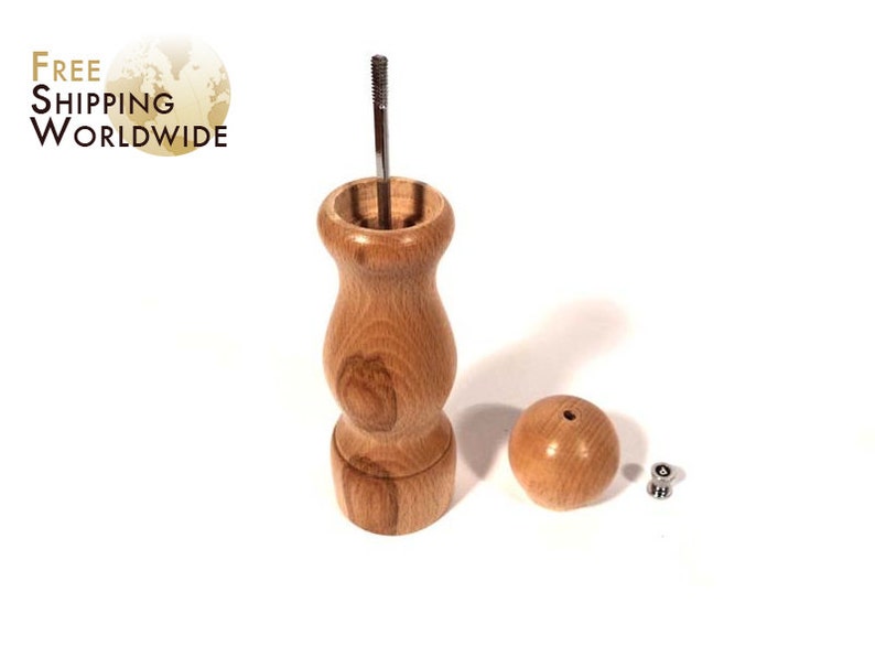 Wooden Pepper Grinder from Beech or Elm Wood 72 image 2