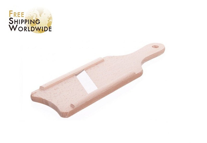 Wooden Slicer with ONE BLADE for slicing vegetables fruits SMALL size made from Beech wood and with Stainless steel blade