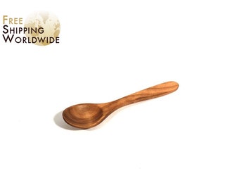 Wooden Spoon for Deserts or Kids - Children Small from Cherry wood - 23