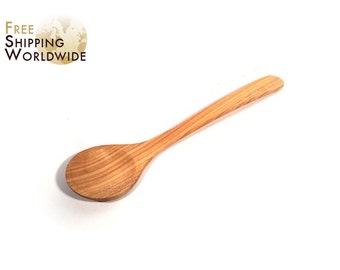 Wooden Extra Long and Wide Spoon from Cherry wood - 17