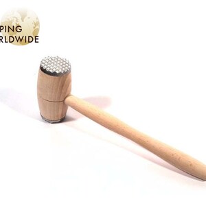 Wooden Meat Tenderizer - Hammer for softening steaks and meat from Beech wood - 52