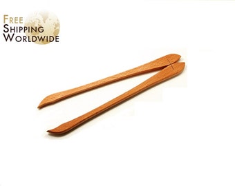 Wooden Kitchen Tongs Narrow for all kind of grabbing or turning things around from Beech wood - 40