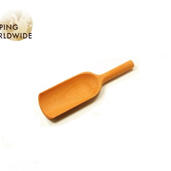 Wooden Measuring Scoop / Shovel MIDDLE size for all kind of flours, cereals or wheats from Beech wood - 63