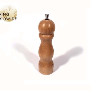 Wooden Pepper Grinder from Beech or Elm Wood 72 image 1