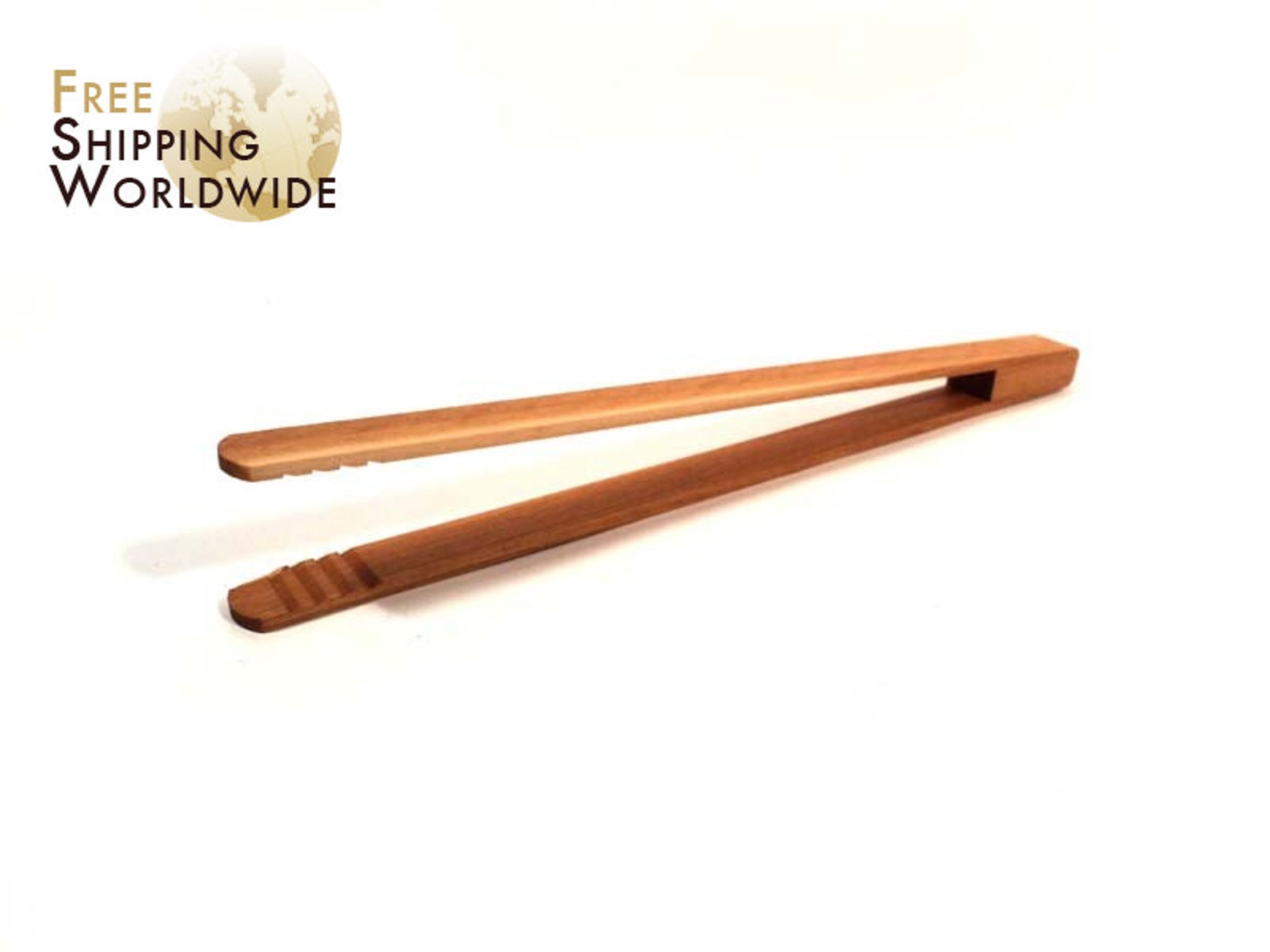 Wooden Simple Kitchen Tongs From Beech Wood 39 Etsy