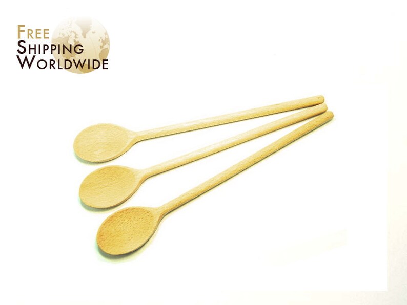 Wooden Spoons SET of 3 Sauce Classic Spoons From Beech Wood Etsy