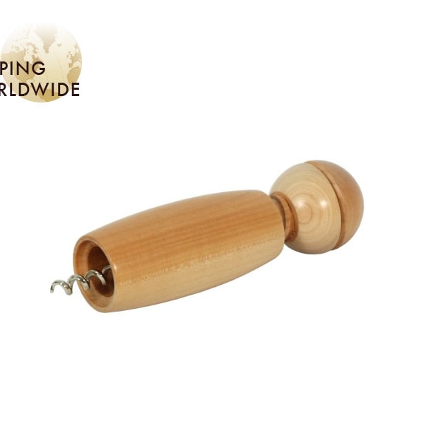 Wooden wine bottle opener - Corkscrew - from Cherry wood - 71