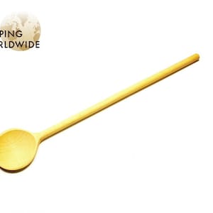 Wooden Extra Long and Wide Spoon from Beech wood - 16
