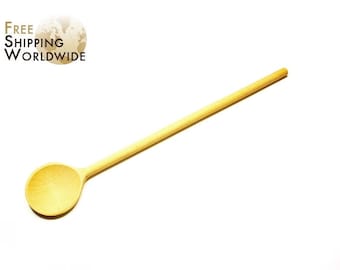 Wooden Extra Long and Wide Spoon from Beech wood - 16