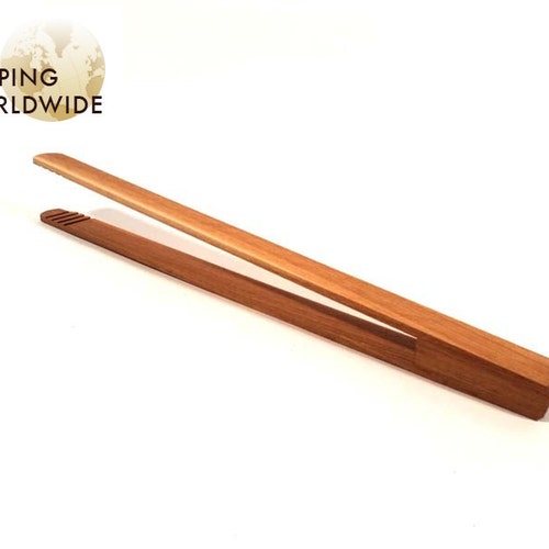 Wooden Simple Kitchen Tongs From Beech Wood 39 Etsy
