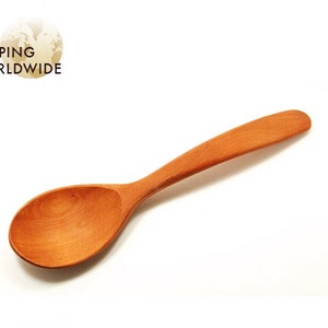 Wooden Ladle / Deep spoon for Sauces, Soups, Mashed Potatoes from Cherry Wood - 19