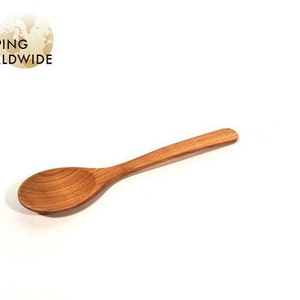 Wooden Spoon for eating soups and other fluid food - adult size - from Cherry wood - 21