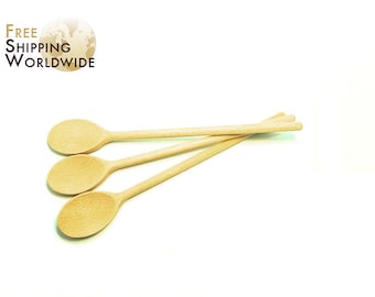 Wooden Spoons SET of 3 - Sauce Classic Spoons from Beech wood - 29